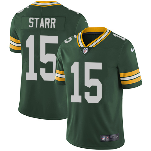 Nike Packers #15 Bart Starr Green Team Color Youth Stitched NFL Vapor Untouchable Limited Jersey - Click Image to Close